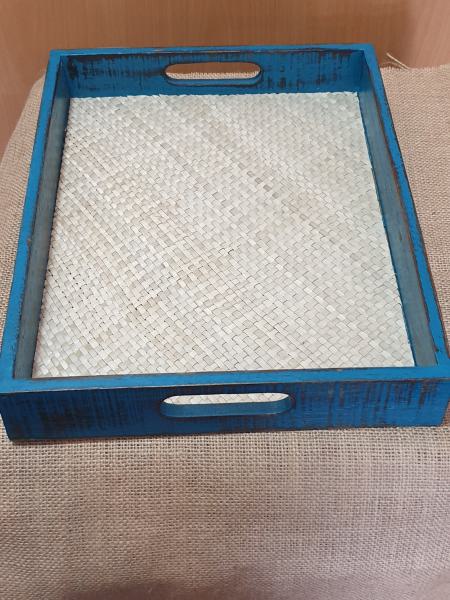 Wooden Tray - blue